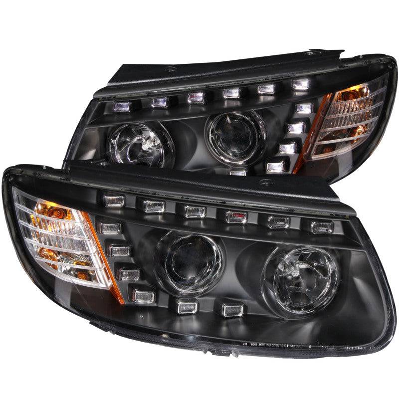 ANZO 2007-2007 Hyundai Santa Fe Projector Headlights w/ LED Black - Mammoth Racing -