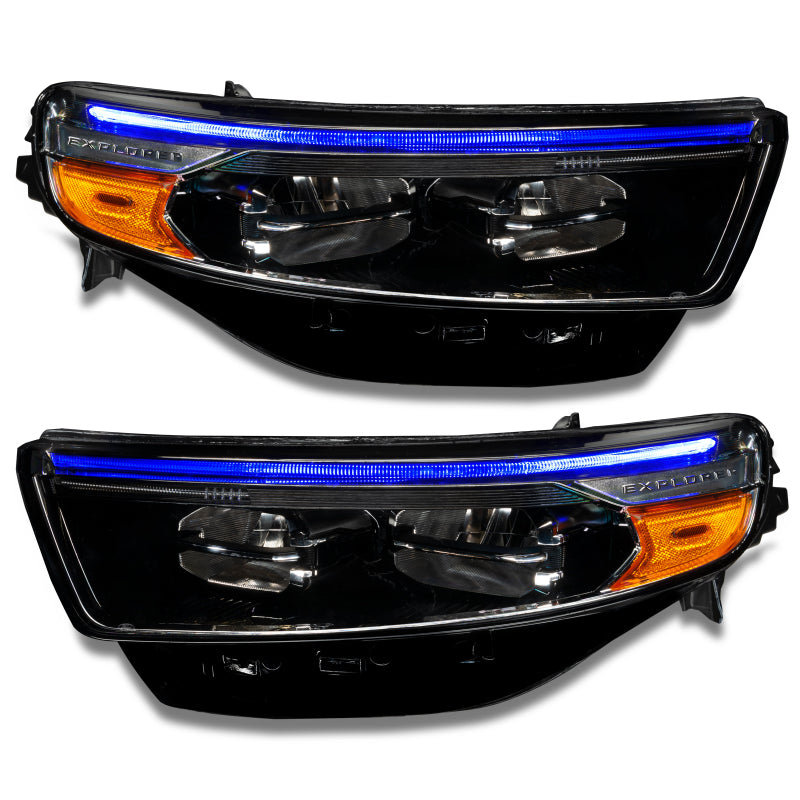 Oracle 20-22 Ford Explorer Dynamic RGB Headlight DRL Upgrade Kit - ColorSHIFT - w/ 2.0 Controller - Mammoth Racing -