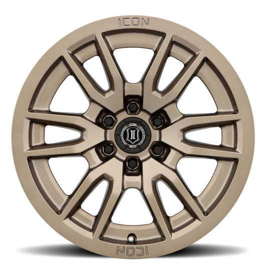 Icon Vector 6 17x8.5 6x120 0mm Offset 4.75in BS 67mm Bore Bronze Wheel
