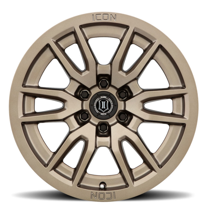 Icon Vector 6 17x8.5 6x5.5 25mm Offset 5.75in BS 95.1mm Bore Bronze Wheel - Mammoth Racing -
