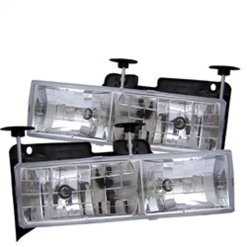 Spyder Chevy C/K Series 1500/2500 88-99/Chevy Tahoe 95-99Crystal Glass Headlights Chrm HD-YD-CCK88-C - Mammoth Racing -
