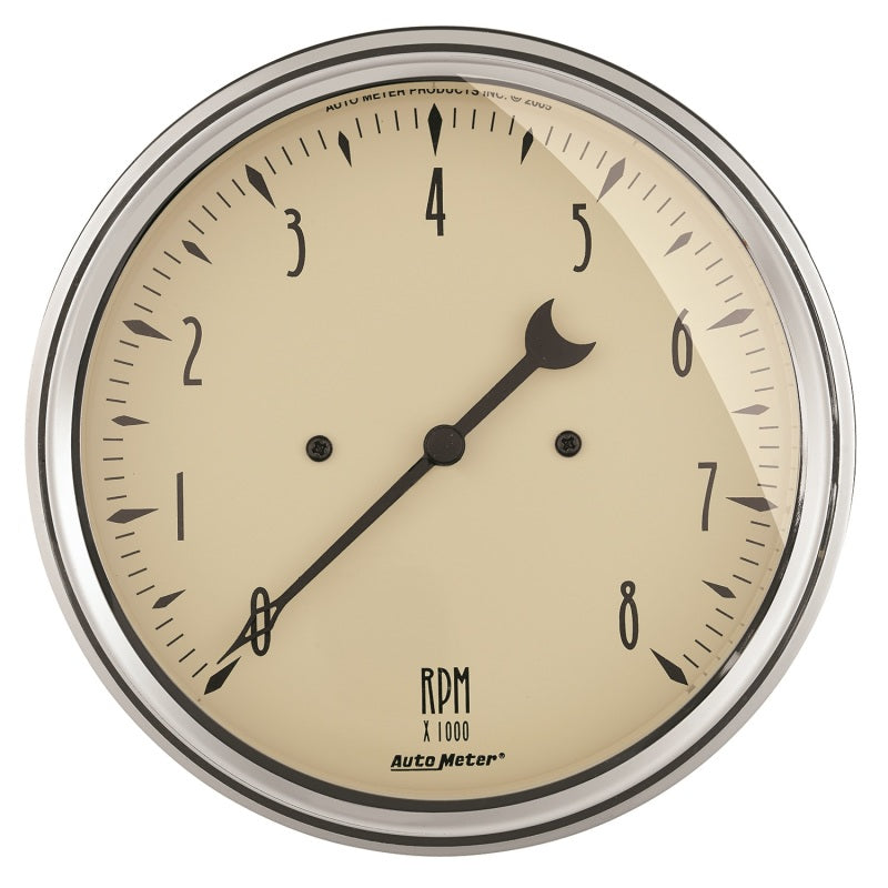 Autometer 5in Antique Beige In-Dash 8K RPM Tachometer Gauge - My Store