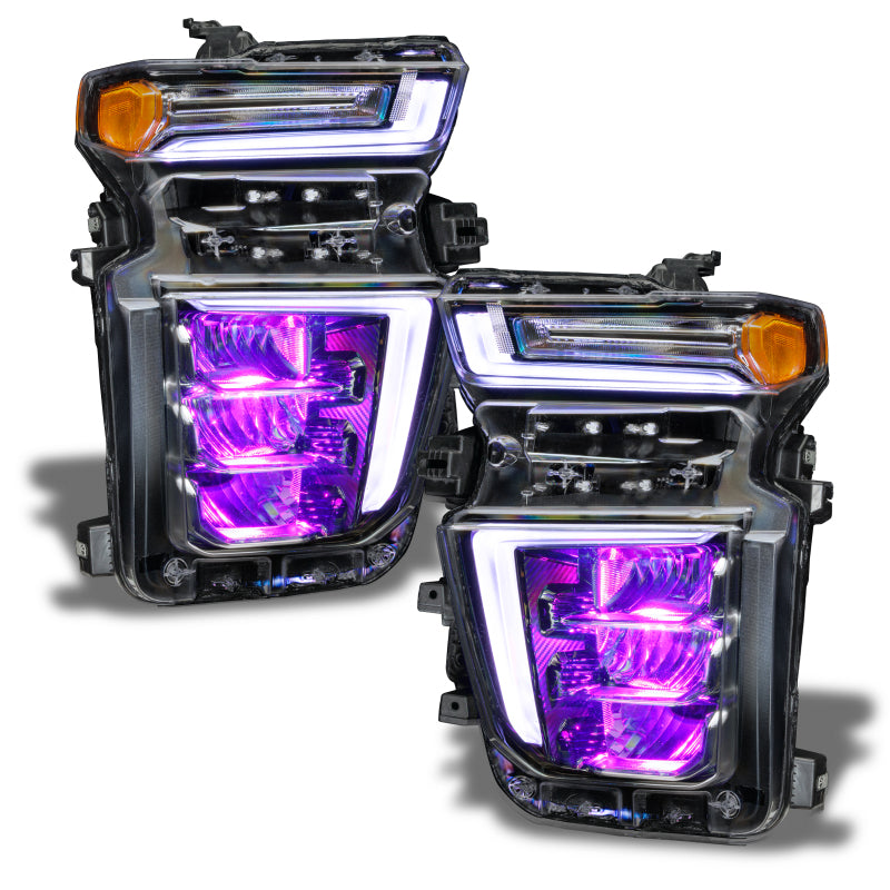 Oracle 20-21 Chevy Silverado HD 2500/3500 RGB Headlight Demon Eye Kit - ColorSHIFT w/o Controller - Mammoth Racing -