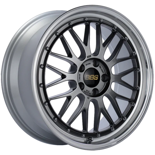 BBS LM 19x8.5 5x130 ET50 Diamond Black Center Diamond Cut Lip Wheel - 71.6CB