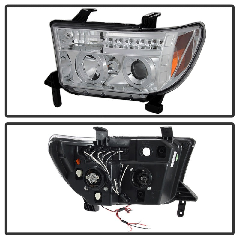 Spyder Toyota Tundra 07-13 Projector Headlights LED Halo LED Chrm PRO-YD-TTU07-HL-C - Mammoth Racing -