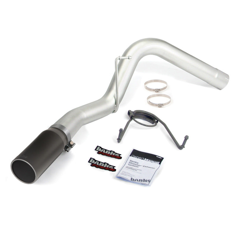 Banks Power 10-13 Dodge 6.7L CCLB Monster Exhaust System - SS Single Exhaust w/ Black Tip - Mammoth Racing -