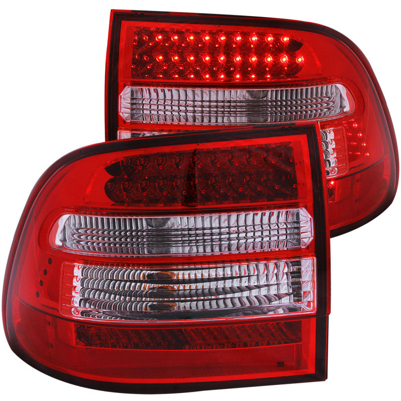 ANZO 2003-2006 Porsche Cayenne LED Taillights Red/Clear - Mammoth Racing -