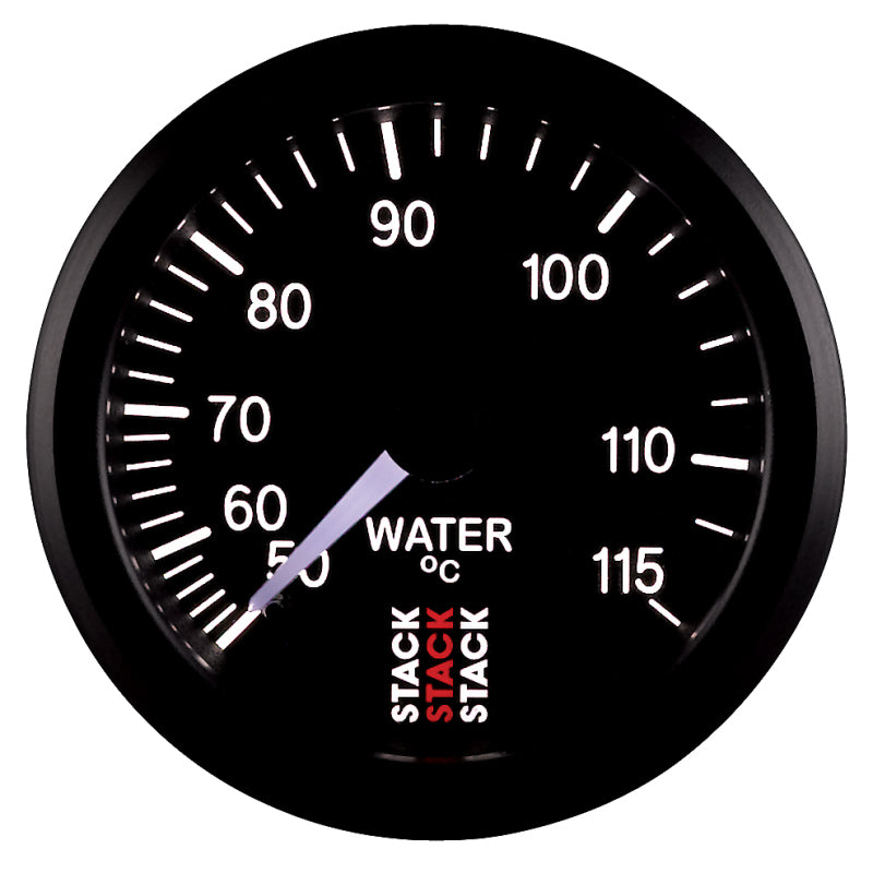 Autometer Stack Instruments 52mm 50-115 Celsius 3/8 Bspt (M) Mechanical Water Temp Gauge - Black - My Store