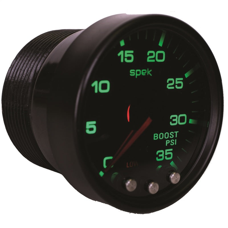 Autometer Spek-Pro Gauge Boost 2 1/16in 35psi Stepper Motor W/Peak & Warn Blacksmoke//Black - My Store