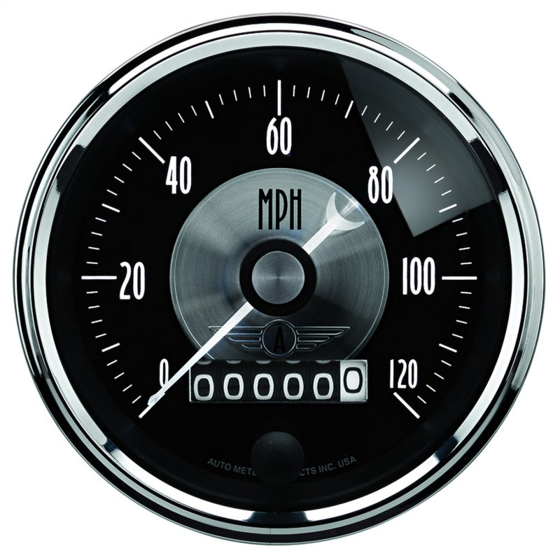 Autometer Prestige Series Black 3-3/8in 120mph Electronic Programmable Speedometer Gauge - My Store