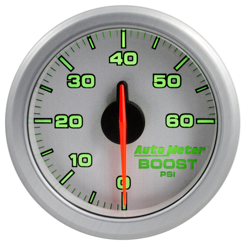 Autometer Airdrive 2-1/6in Boost Gauge 0-60 PSI - Silver - My Store