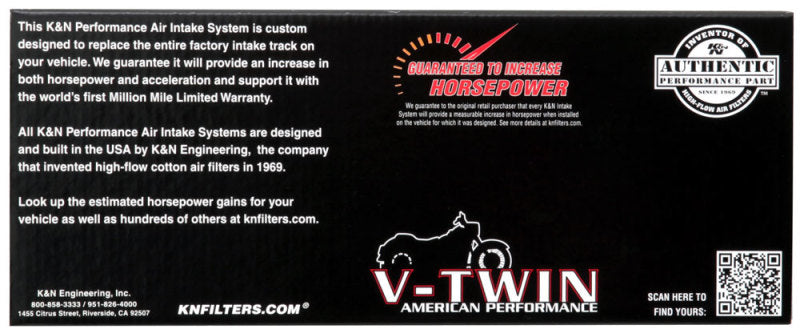 K&N 08-10 Harley Davidson Touring Models Performance Intake Kit - Bright Aluminized - Mammoth Racing -