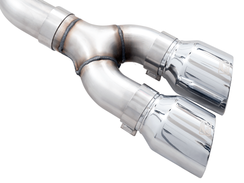 AWE 0FG 21+ Ford F150 Dual Side Exit Cat-Back Exhaust- 4.5in Chrome Silver Tips - My Store
