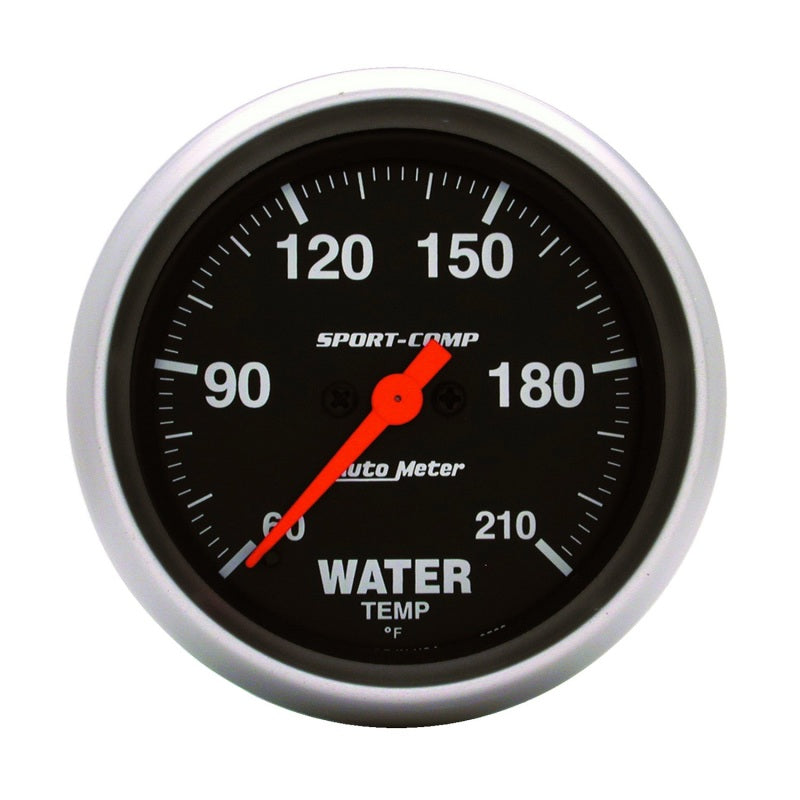 Autometer Sport-Comp 2-5/8in Water Temperature 60-210 Degrees F Stepper Motor Gauge - My Store