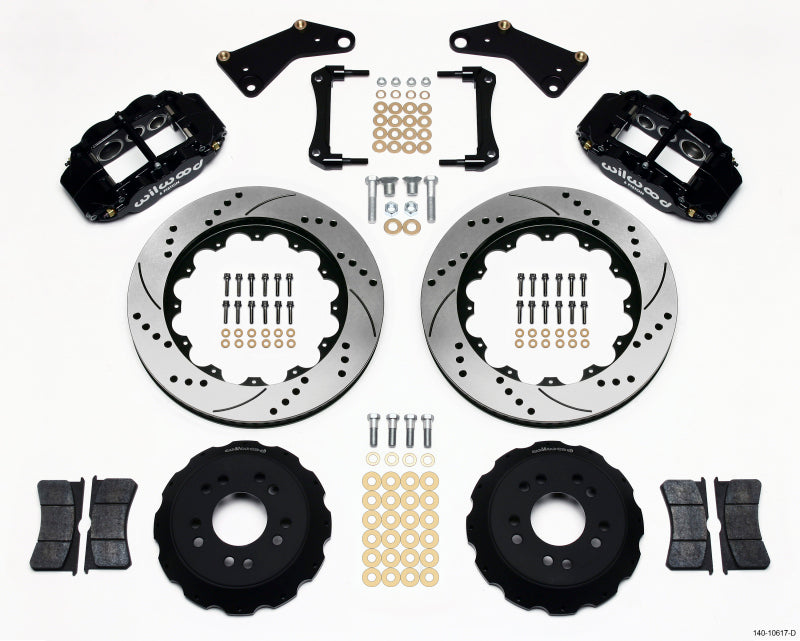 Wilwood Narrow Superlite 6R Front Hat Kit 14.00in Drilled 65-82 Corvette C2/c3 - Mammoth Racing -