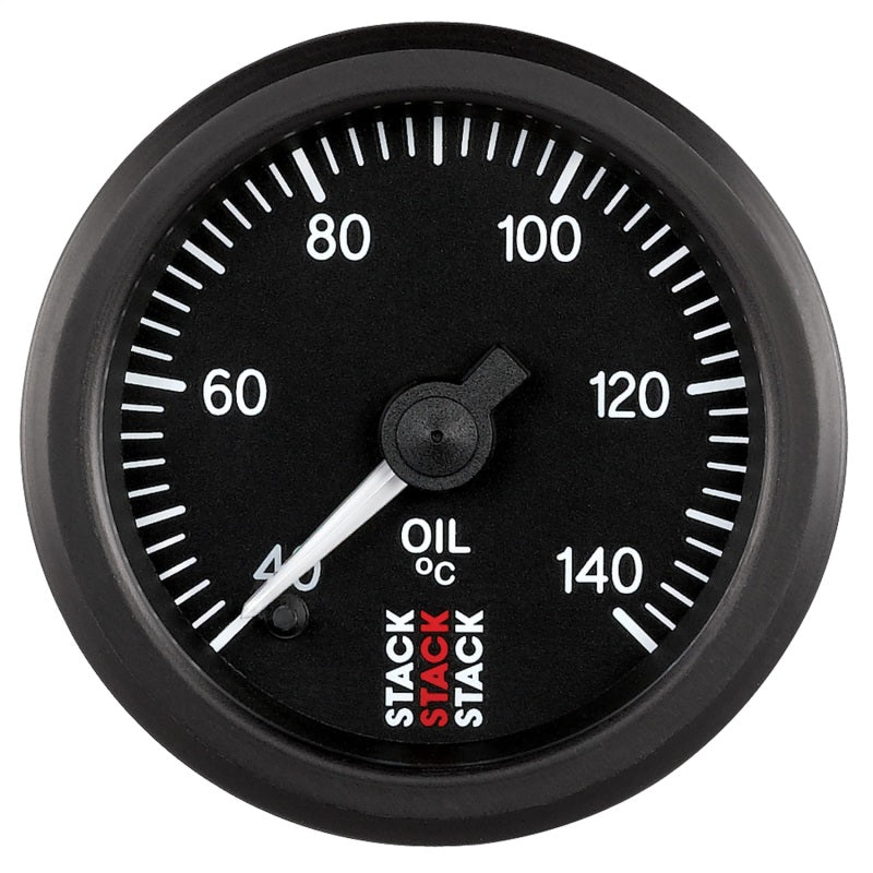 Autometer Stack 52mm 40-140 Deg C 1/8in Nptf Male Pro Stepper Motor Oil Temp Gauge - Black - My Store
