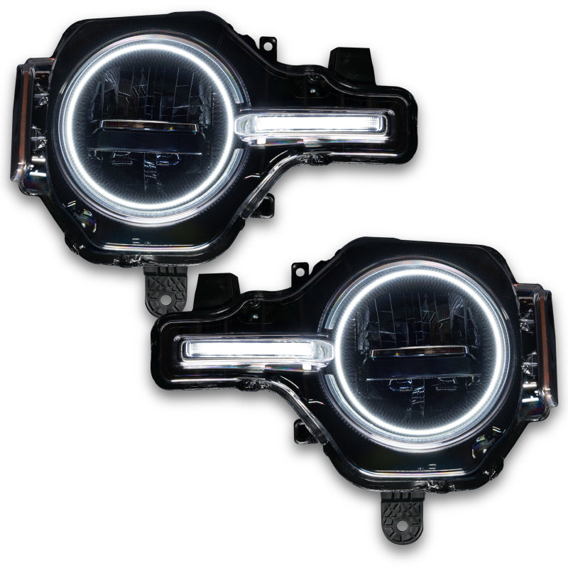 Oracle 21-22 Ford Bronco Headlight Halo Kit w/DRL Bar - Base Headlights ColorSHIFT -w/RF Controller - Mammoth Racing -