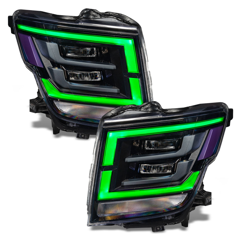 Oracle 21-22 Nissan Titan RGB+W Headlight DRL Upgrade - ColorSHIFT w/ BC1 Controller - Mammoth Racing -