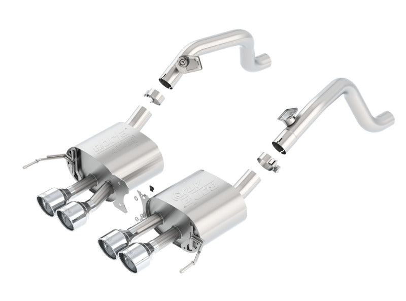 Borla 14-15 Chevy Corvette C7 w/o AFM w/o NPP Atak Rear Section Exhaust Quad Rd RL Tips - My Store