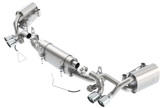 Borla 13 Porsch 911S/911 4S 3.4L A/T (w/ valves) Dual Split Rear Exit Catback Exhaust