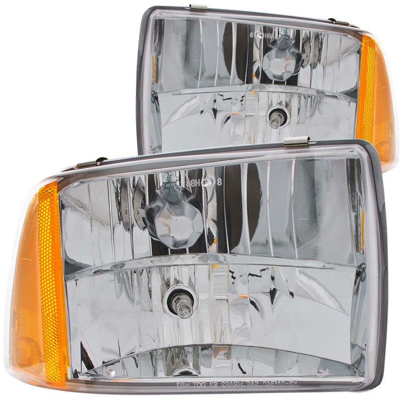 ANZO 1995-1997 Chevrolet Blazer Crystal Headlights Chrome 1pc - Mammoth Racing -