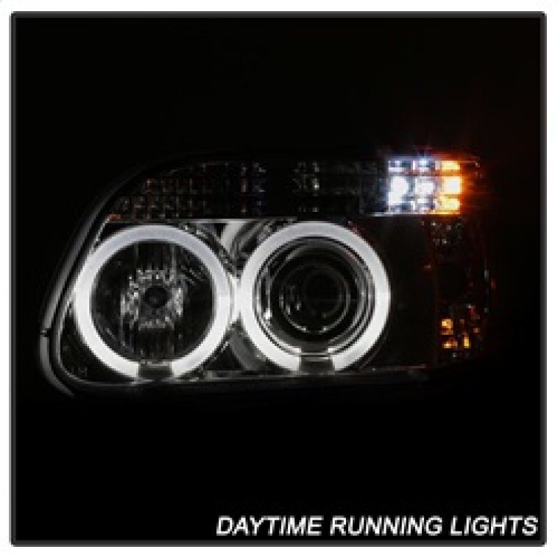 Spyder Ford Explorer 95-01 1PC Projector Headlights LED Halo Chrm PRO-YD-FEXP95-HL-1PC-C - Mammoth Racing -