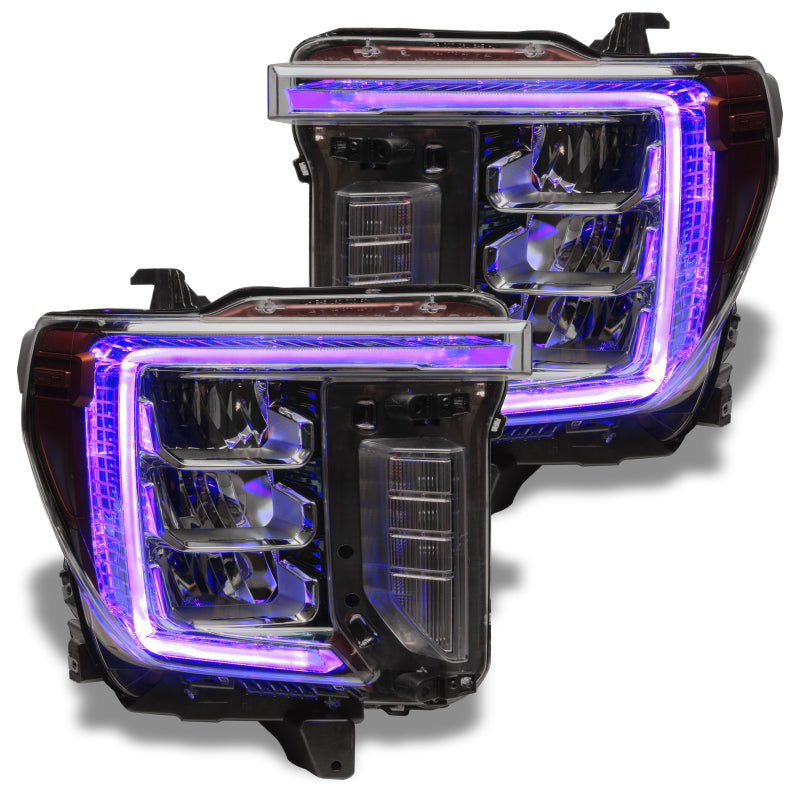 Oracle 20-21 GMC Sierra 2500/3500 HD RGB+W Headlight DRL Upgrade Kit - ColorSHIFT w/o Controller - Mammoth Racing -