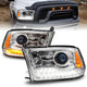 ANZO 09-18 Dodge Ram 1500/2500/3500 LED Plank Style Headlights Switchback + Sequential - Chrome - Mammoth Racing -