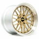 BBS LM 19x10 5x120 ET37 Gold Center / Diamond Cut Lip Wheel -82mm PFS/Clip Required - Mammoth Racing -
