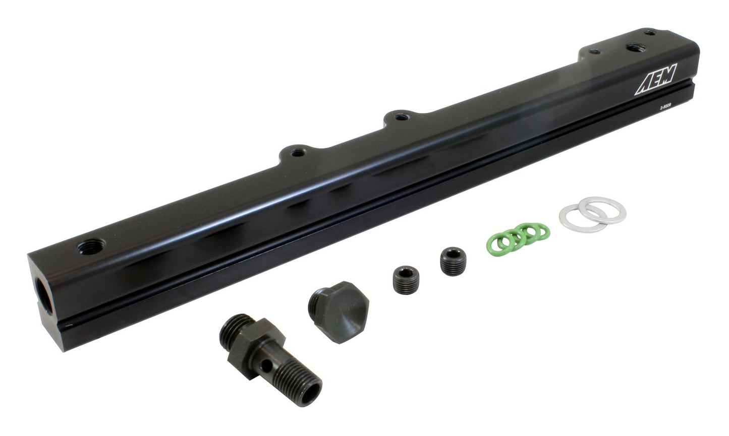 AEM 96-00 Civic Cx/dx/lx/ex & 96-97 Del Sol S/Si Black Fuel Rail - My Store