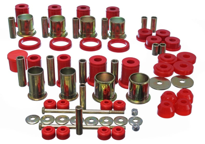 Energy Suspension 89-92 Chevrolet Camaro Red Hyper-flex Master Bushing Set - Mammoth Racing -