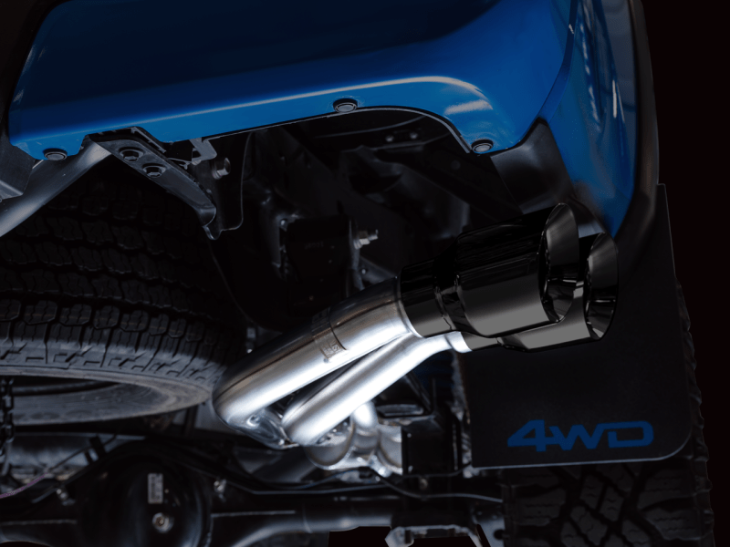 AWE 16-22 Toyota Tacoma 0FG Catback Exhaust w/ BashGuard - Dual Diamond Black Tips - My Store