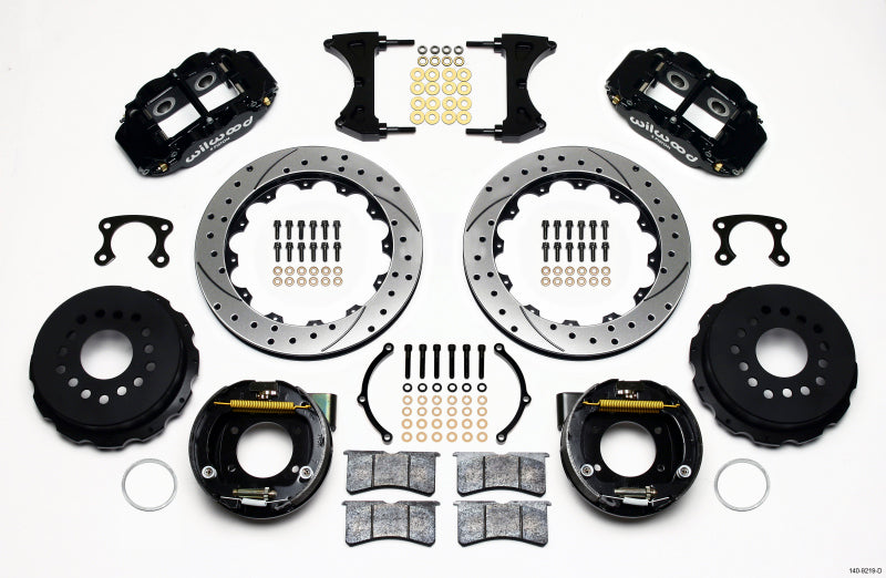 Wilwood Narrow Superlite 4R Rear P-Brk Kit 12.88in Drilled Big Ford New Style 2.50in Offset - My Store