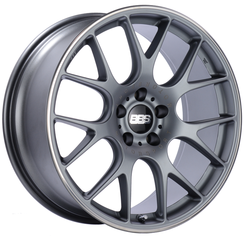 BBS CH-R 20x9.5 5x114.3 ET40 CB66 Satin Titanium Polished Rim Protector Wheel - Mammoth Racing -