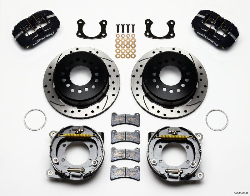 Wilwood Dynapro Low-Profile 11.00in P-Brake Kit Drilled Small Ford 2.50in Offset - Mammoth Racing -