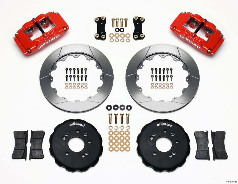 Wilwood Fsli4 Front Hat Kit 13.00in Drilled Red Nissan 240sx - My Store