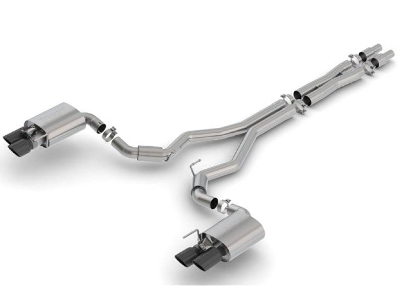 Borla 2018 Ford Mustang GT 5.0L AT/MT 3in S-Type Catback Exhaust Black Chrome Tips w/ Valves - Mammoth Racing -