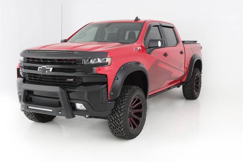 Bushwacker 19-21 Chevrolet Silverado 1500 Pocket Style Flares 4pc - Black - Mammoth Racing -