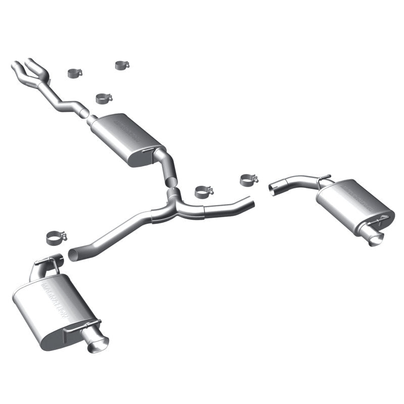MagnaFlow 11-12 Dodge Charger V6 3.6l Dual Split Rear Exit Stainless Cat-Back Performance Exhaust - Mammoth Racing -