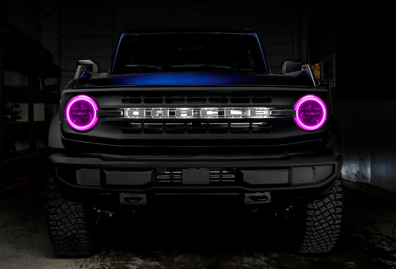 Oracle 2021 Ford Bronco Base Headlight LED Halo Kit - ColorSHIFT - w/ Simple Controller - Mammoth Racing -