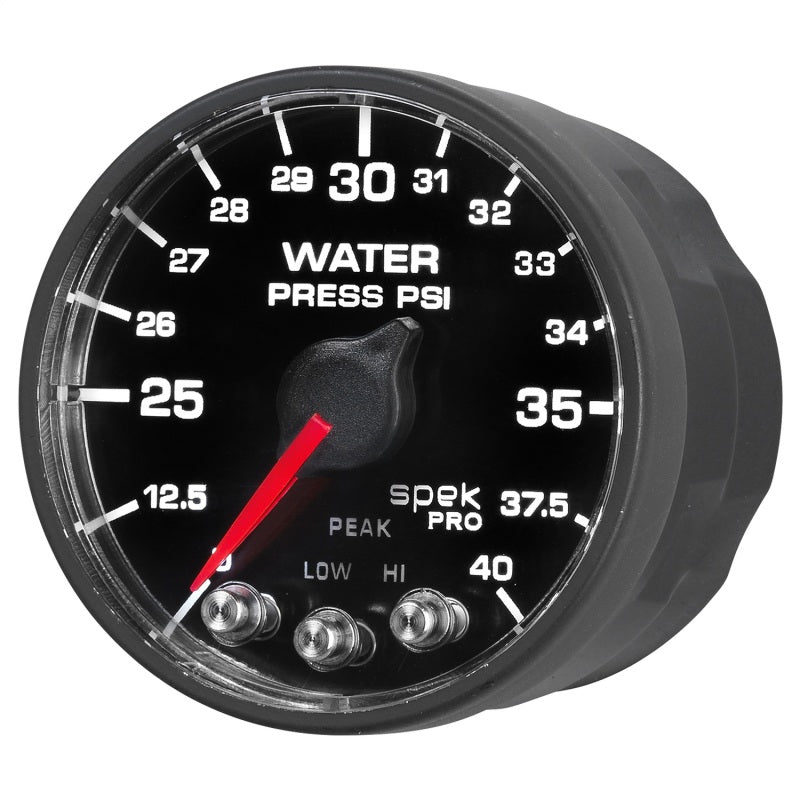 Autometer Spek-Pro - Nascar 2-1/16in Water Press 0- 40 psi Bfb - My Store