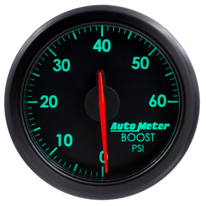 Autometer Airdrive 2-1/6in Boost Gauge 0-60 PSI - Black - My Store
