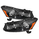 Xtune Honda Accord 08-12 4Dr Amber Crystal Headlights Black HD-JH-HA08-AM-BK - Mammoth Racing -