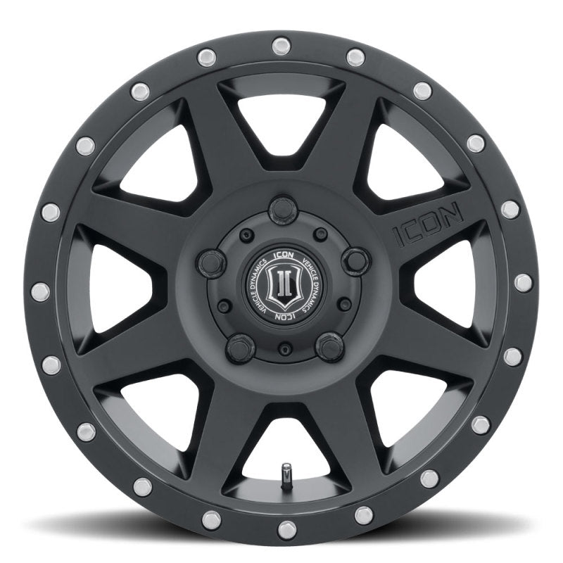 Icon Rebound 18x9 5x150 25mm Offset 6in BS 110.1mm Bore Satin Black Wheel - Mammoth Racing -