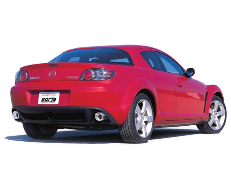 Borla 03-09 Mazda RX-8 1.3L Single Round Rolled Angle-Cut Cat-Back Exhaust - My Store