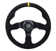 NRG Reinforced Steering Wheel (320mm) Alcantara Steering Wheel w/ Black Stitching - My Store