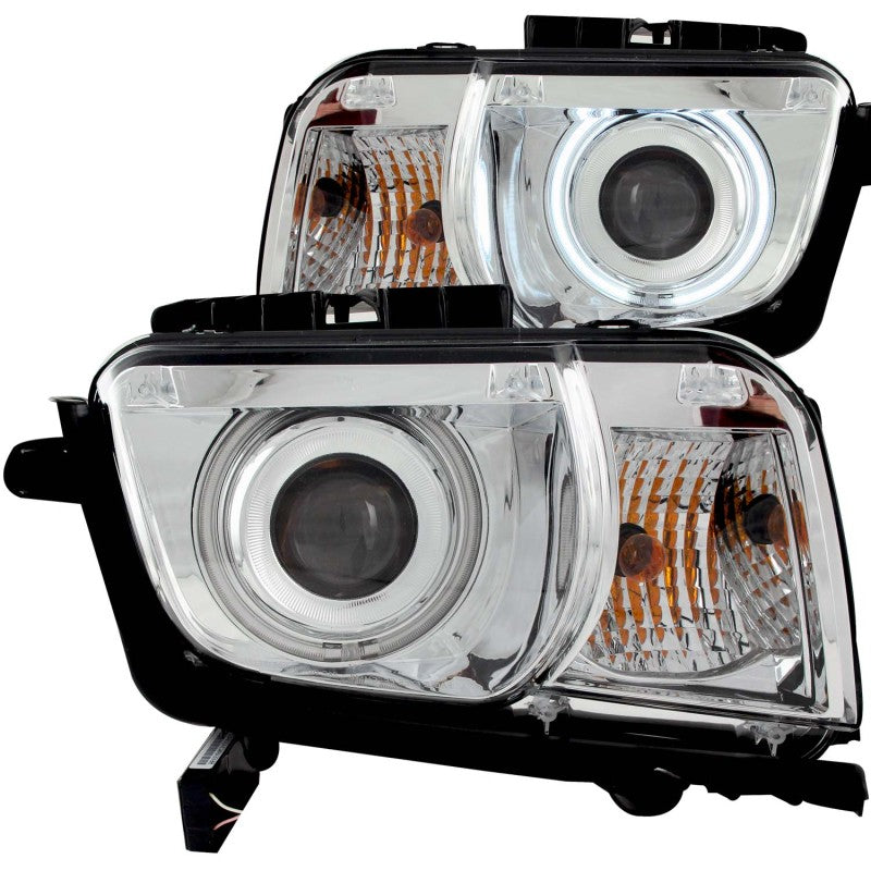 ANZO 2010-2013 Chevrolet Camaro Projector Headlights w/ Halo Chrome (CCFL) - Mammoth Racing -