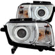 ANZO 2010-2013 Chevrolet Camaro Projector Headlights w/ Halo Chrome (CCFL) - Mammoth Racing -