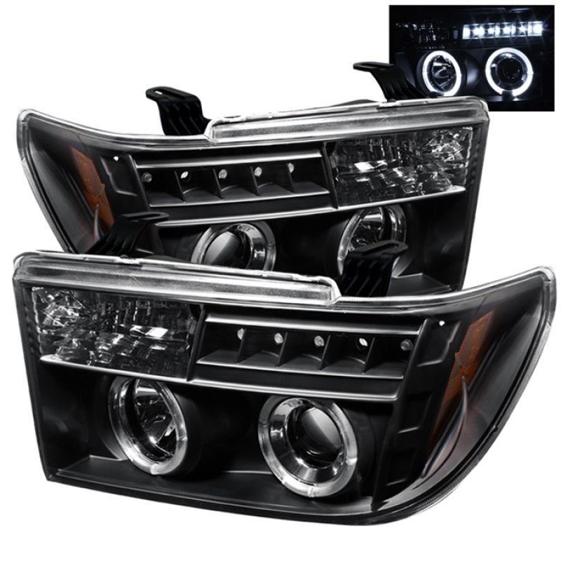 Spyder Toyota Tundra 07-133 Projector Headlights LED Halo LED Blk PRO-YD-TTU07-HL-BK - Mammoth Racing -