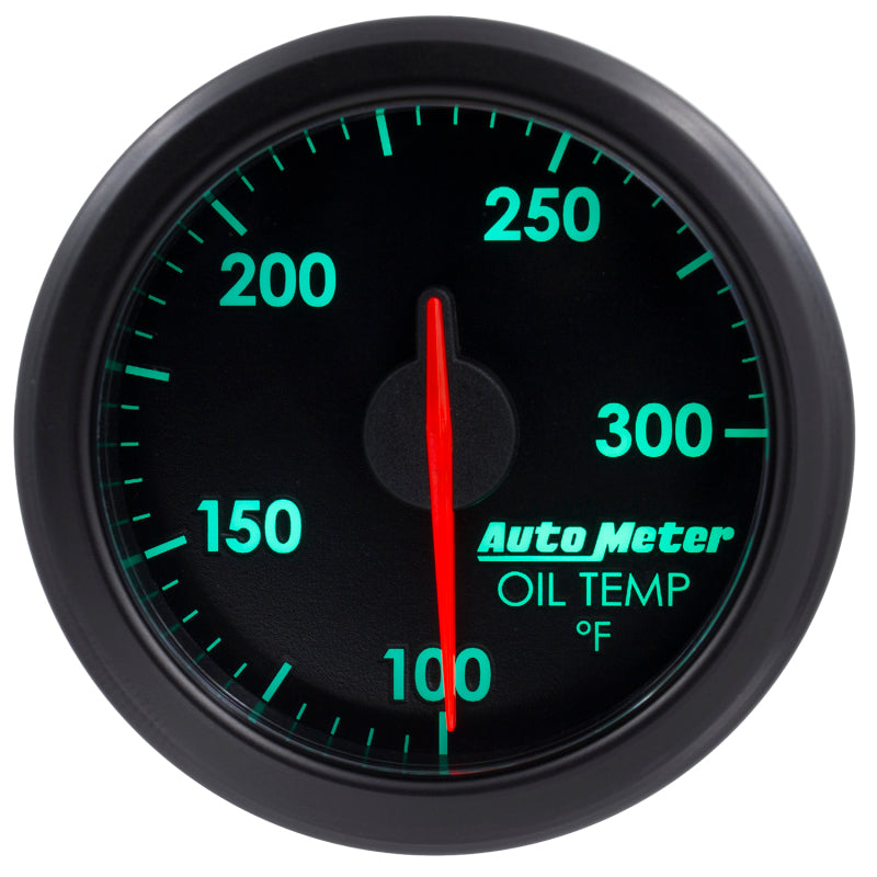 Autometer Airdrive 2-1/6in Oil Temp Gauge 100-300 Degrees F - Black - My Store
